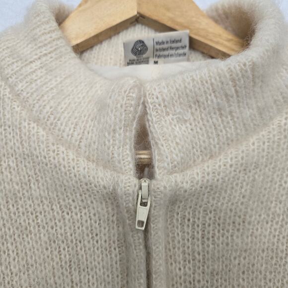 Samband of Iceland Womens Vtg 80s Ski Cabin Fair Isle Nordic Wool Zip Jacket M - Picture 5 of 12